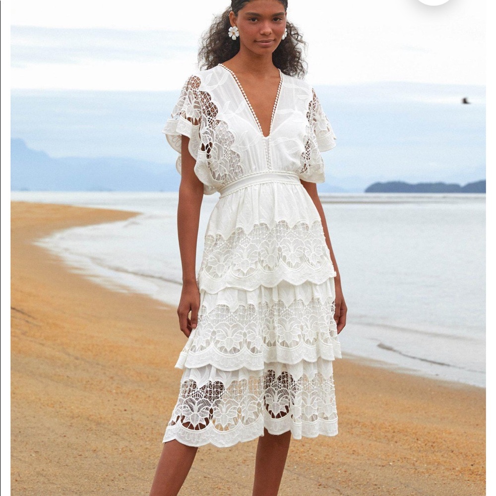 Farm Rio 😍🌴Richelieu MIDI Dress Small